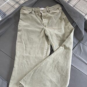 Dear John Sage Green Frayed Jeans